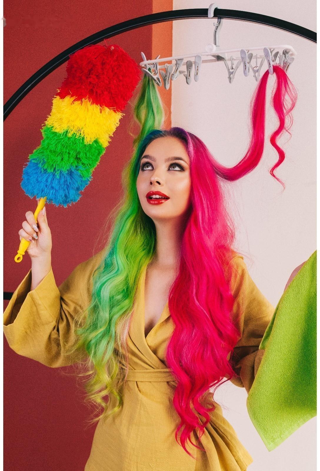 Сушилка для белья подвесная складная Доляна, 12 прищепок, 37×11 см, цвет МИКС