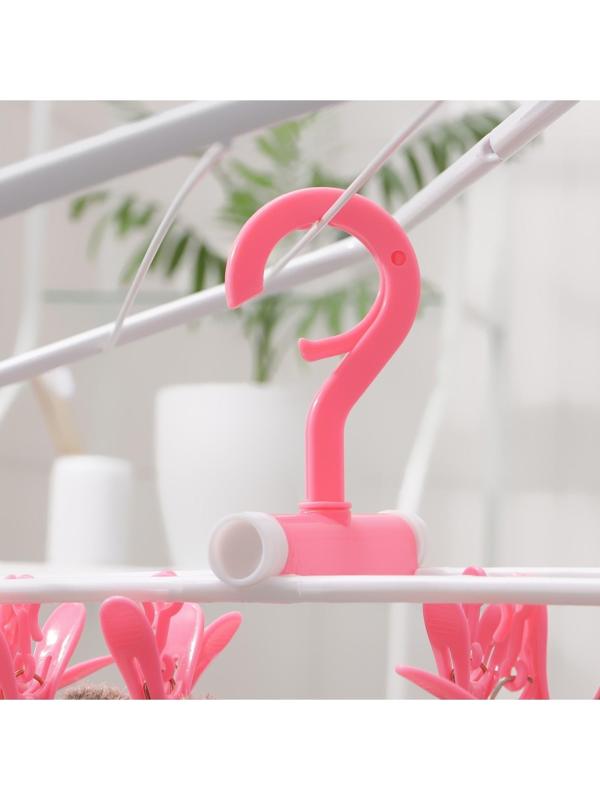 Сушилка для белья подвесная складная Доляна, 12 прищепок, 37×11 см, цвет МИКС