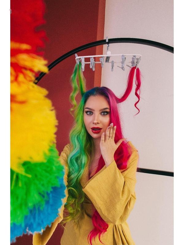 Сушилка для белья подвесная складная Доляна, 12 прищепок, 37×11 см, цвет МИКС