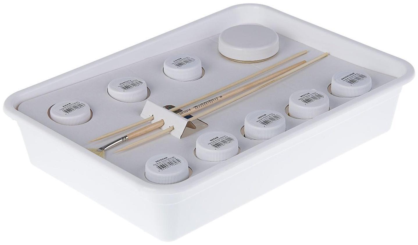 Набор Эбру DecArt (8 цветов + загуститель + лоток + инструменты)