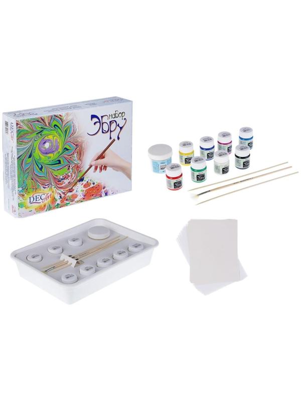 Набор Эбру DecArt (8 цветов + загуститель + лоток + инструменты)