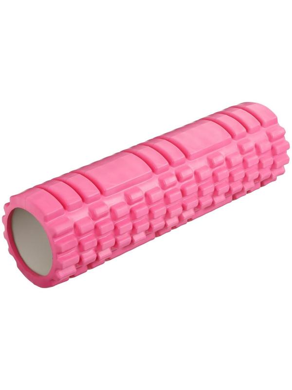 Роллер для йоги 45 х 14 см,  массажный, цвет розовый
