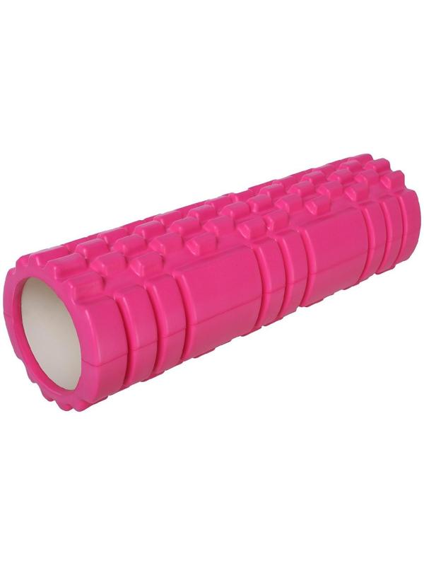 Роллер для йоги 45 х 14 см,  массажный, цвет розовый