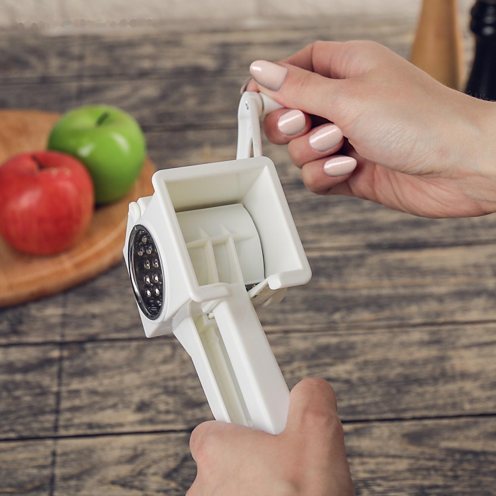 Тёрка барабанного типа «Карусель», 20×5,5×8 см, 3 насадки