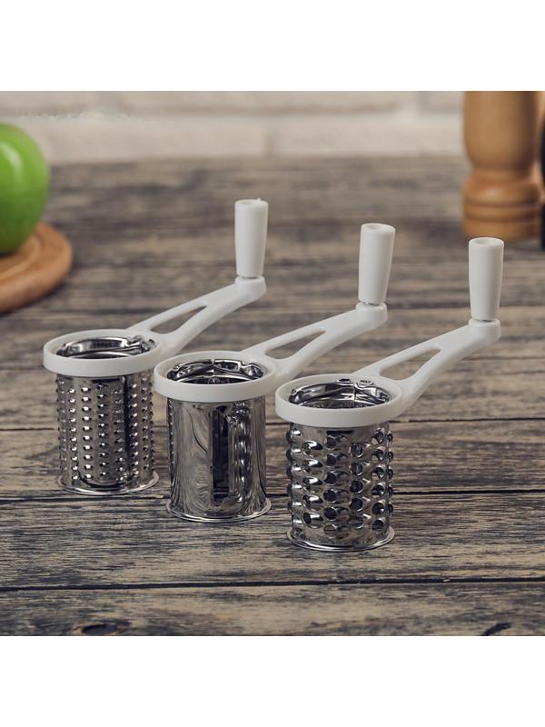 Тёрка барабанного типа «Карусель», 20×5,5×8 см, 3 насадки