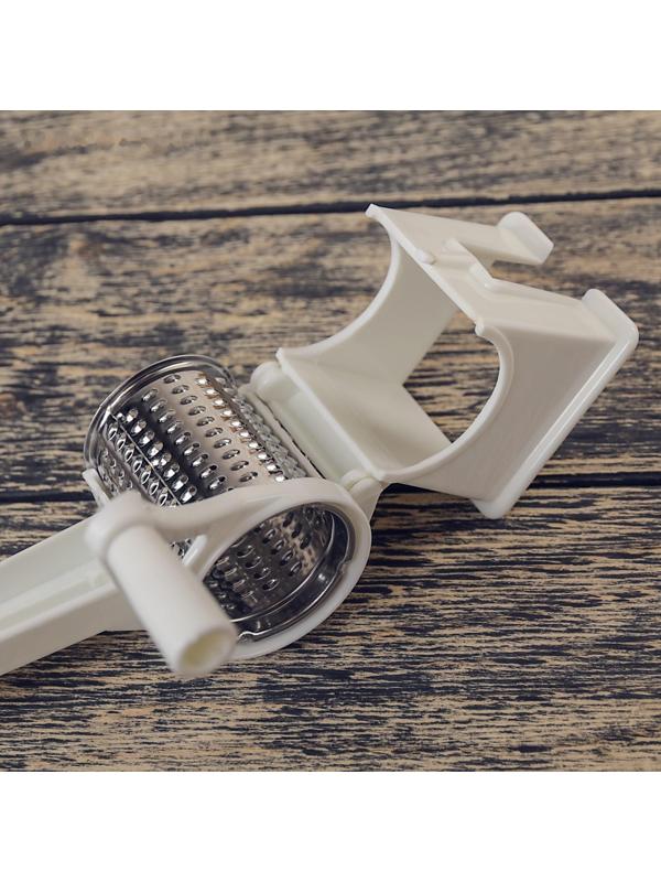 Тёрка барабанного типа «Карусель», 20×5,5×8 см, 3 насадки