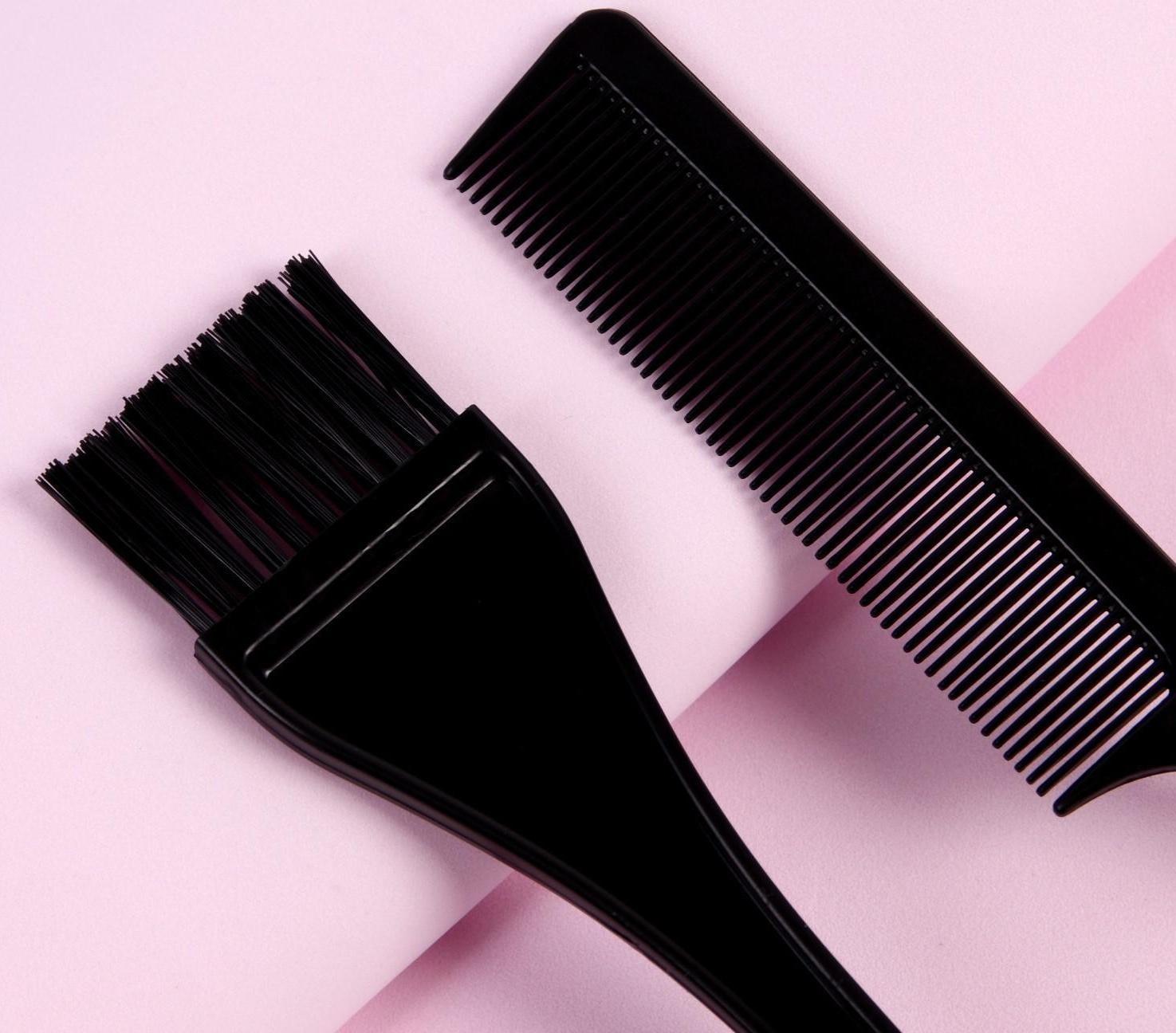 Набор для окрашивания, 2 предмета, цвет чёрный