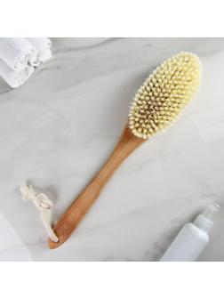 Щётка для сухого массажа, с ручкой, искусственная щетина