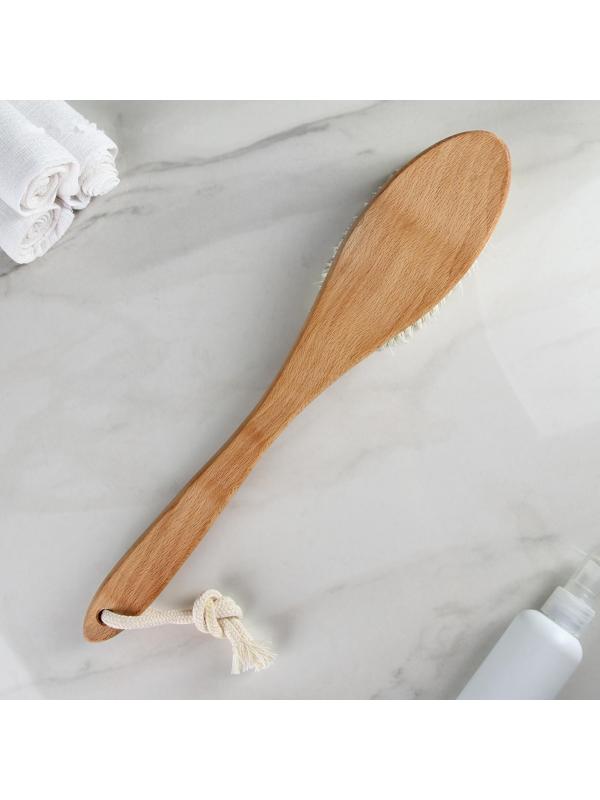 Щётка для сухого массажа, с ручкой, искусственная щетина