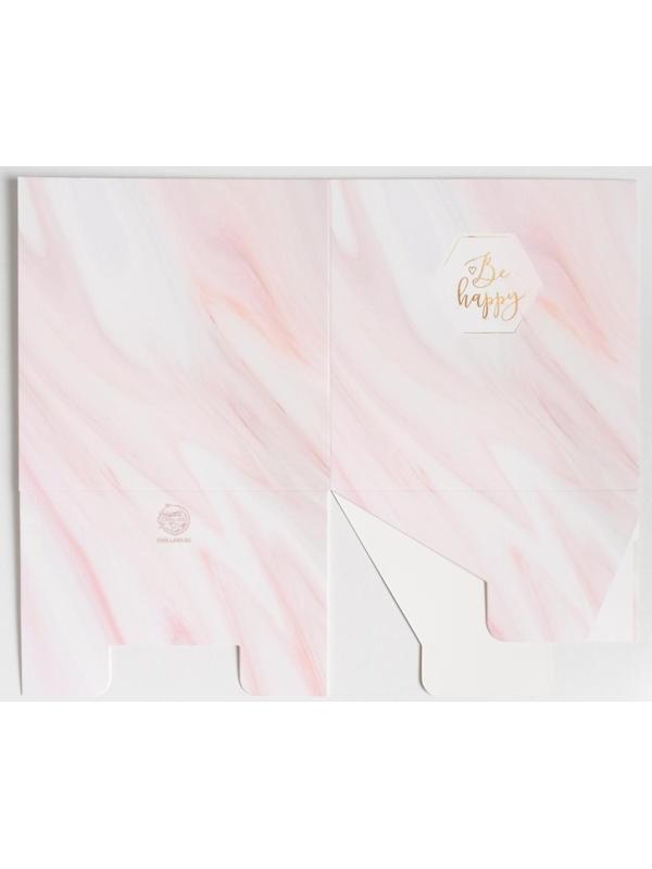 Коробка для цветов с PVC крышкой «Be happy», 12 х 12 х 12 см