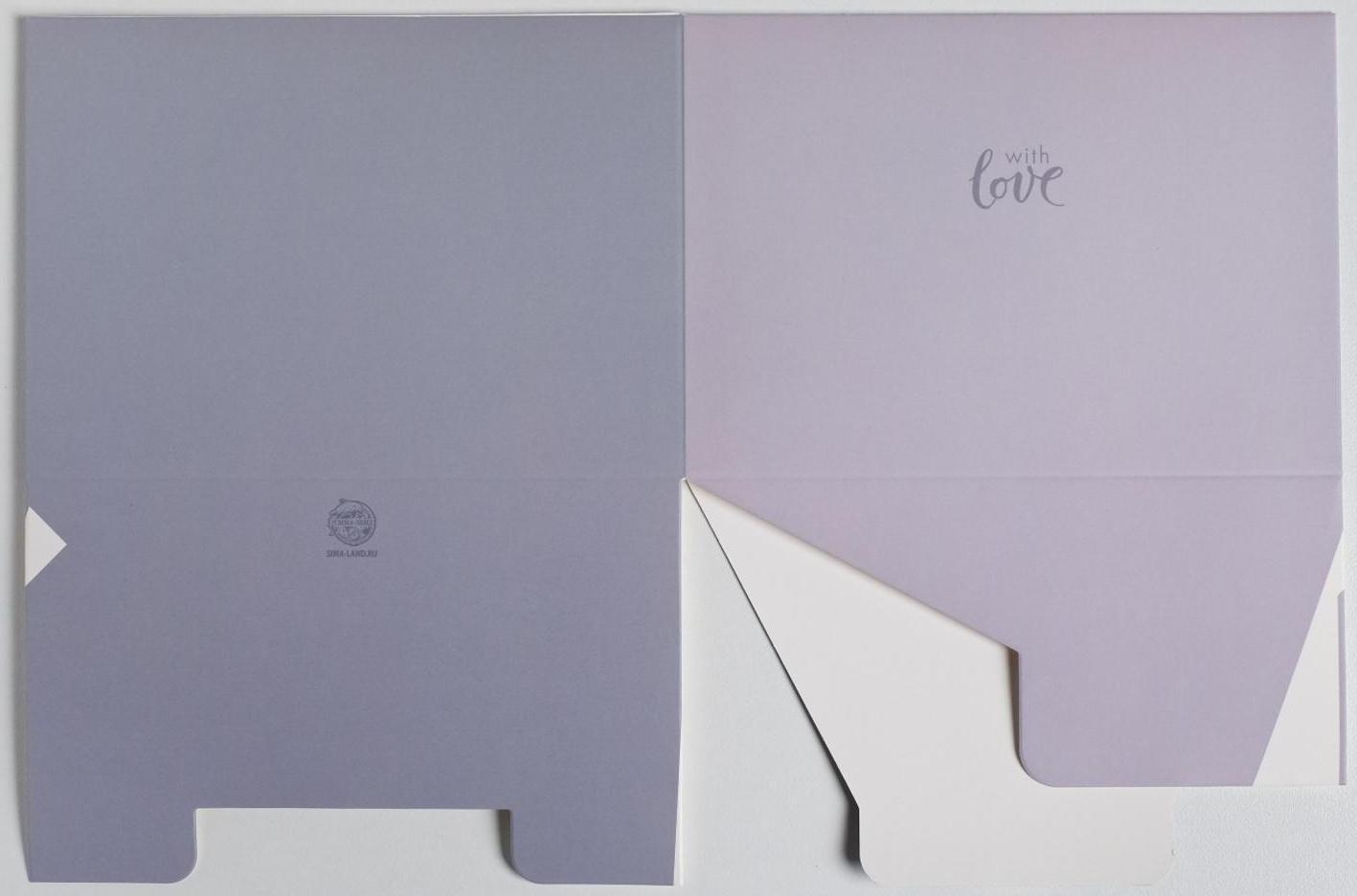 Коробка для цветов с PVC крышкой «With love», 17 × 12 × 17 см