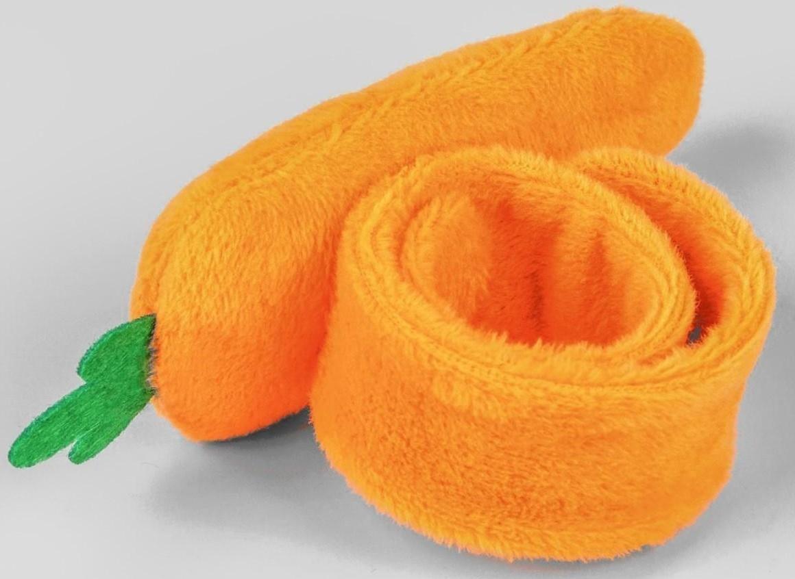 Игольница на браслете «Морковка», 23 × 4,5 см, цвет оранжевый