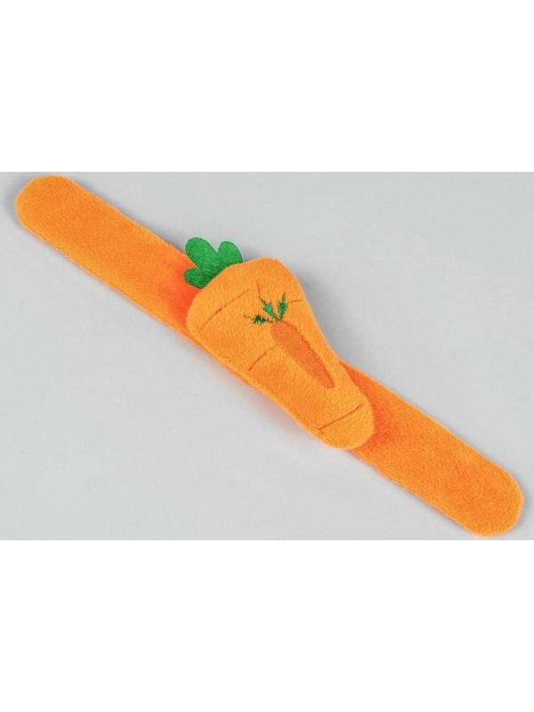 Игольница на браслете «Морковка», 23 × 4,5 см, цвет оранжевый