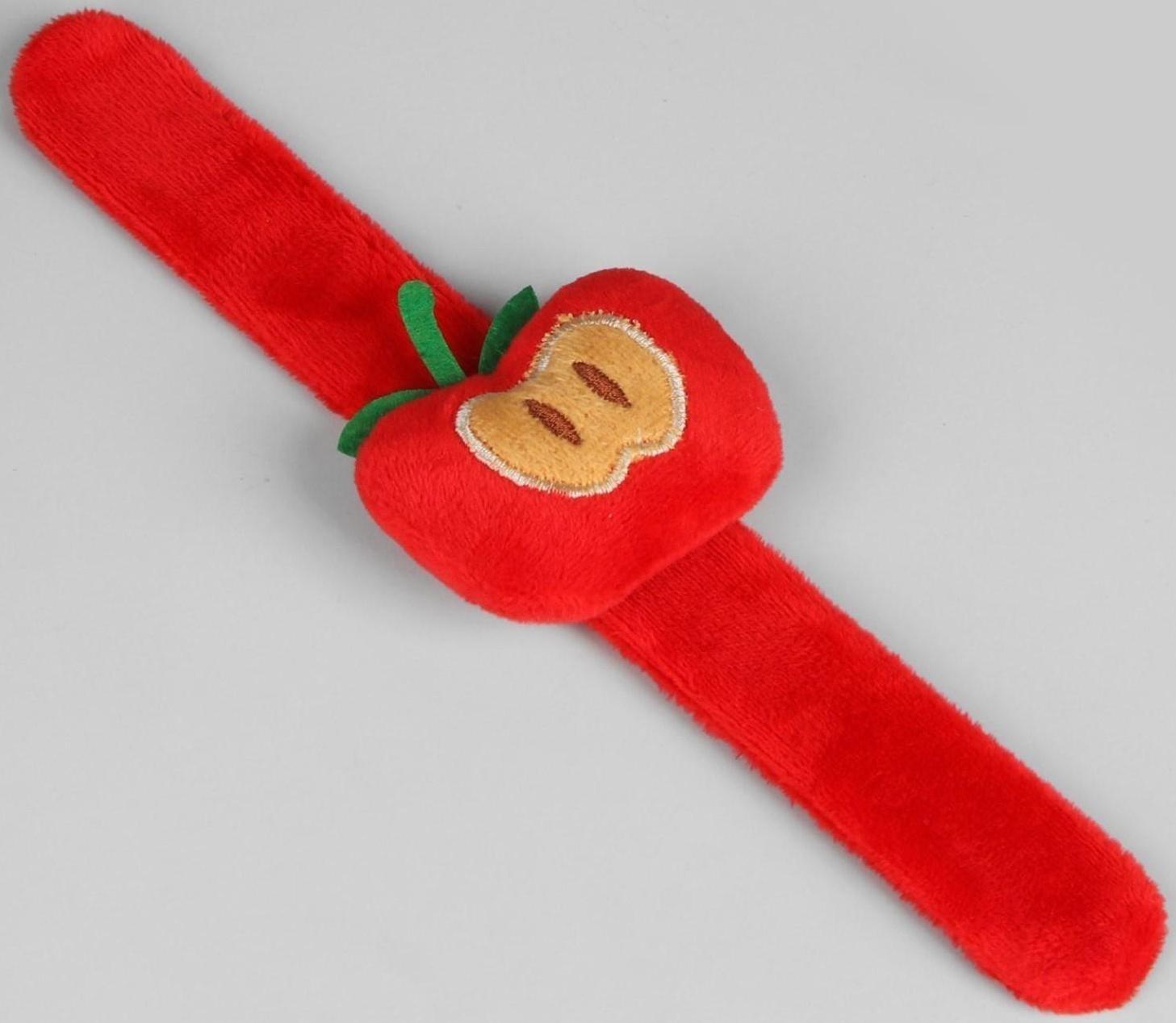 Игольница на браслете «Яблоко», 23 × 6,5 см, цвет красный