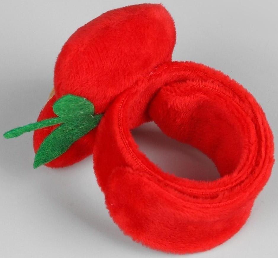 Игольница на браслете «Яблоко», 23 × 6,5 см, цвет красный