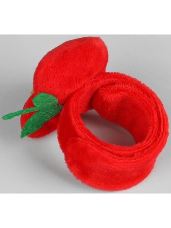 Игольница на браслете «Яблоко», 23 × 6,5 см, цвет красный