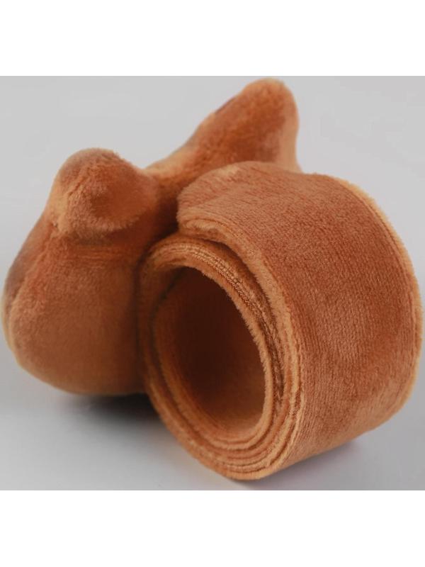 Игольница на браслете «Мишка», 23 × 6,5 см, цвет коричневый