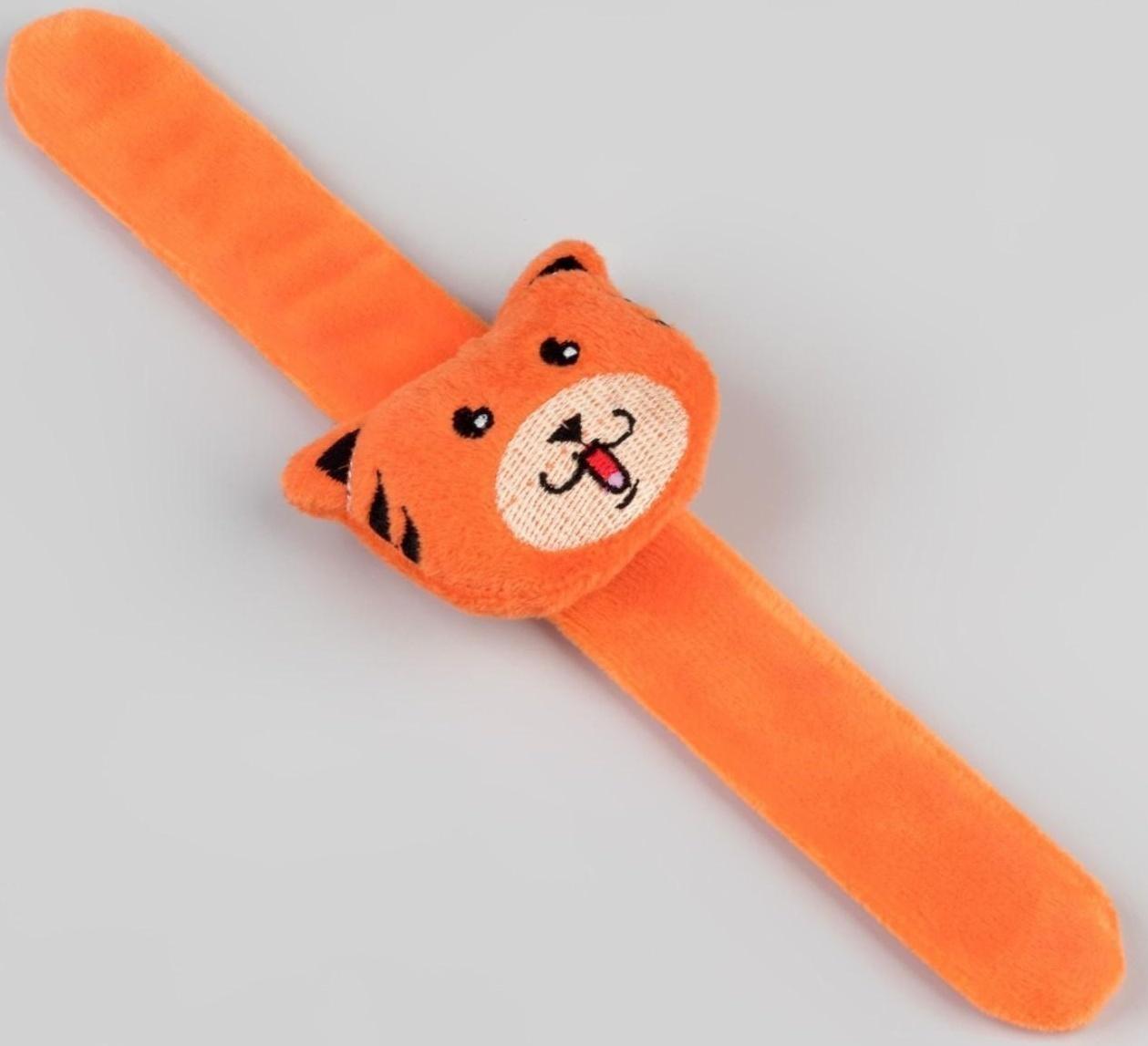 Игольница на браслете «Тигра», 23 × 6,5 см, цвет оранжевый
