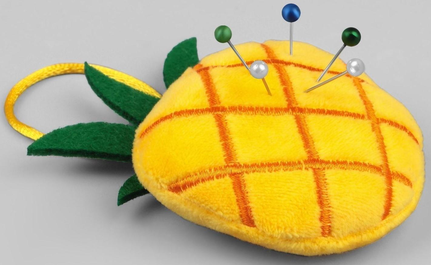 Игольница с петлёй «Ананас», цвет жёлтый