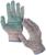 Перчатки, х/б, вязка 7 класс, 6 нитей, размер 9, с ПВХ точками, серые, Greengo