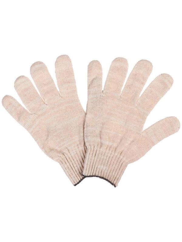 Перчатки, х/б, вязка 10 класс, 6 нитей, размер 9, без покрытия, белые