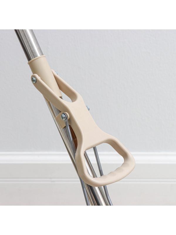 Швабра для мытья пола со складным отжимом Доляна, насадка ПВА 27×6 см, составная стальная ручка 89-120 см