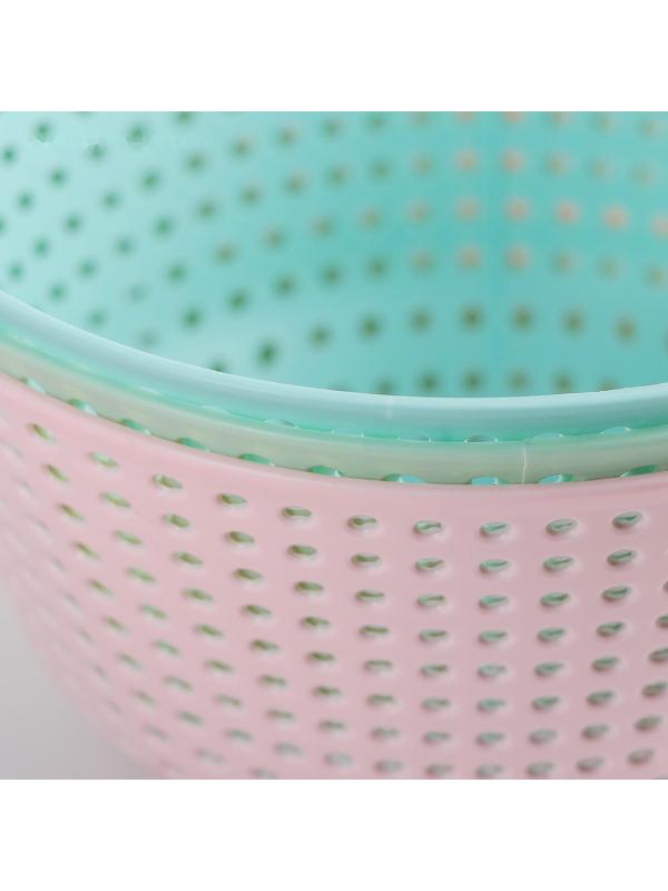 Дуршлаг кухонный «Круги», d=20 см, с крышкой