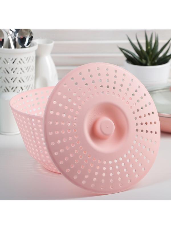 Дуршлаг кухонный «Круги», d=20 см, с крышкой