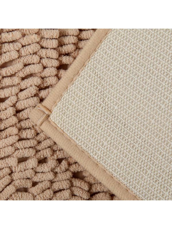 Коврик для ванной Доляна «Букли длинные», 40×60 см, цвет бежевый