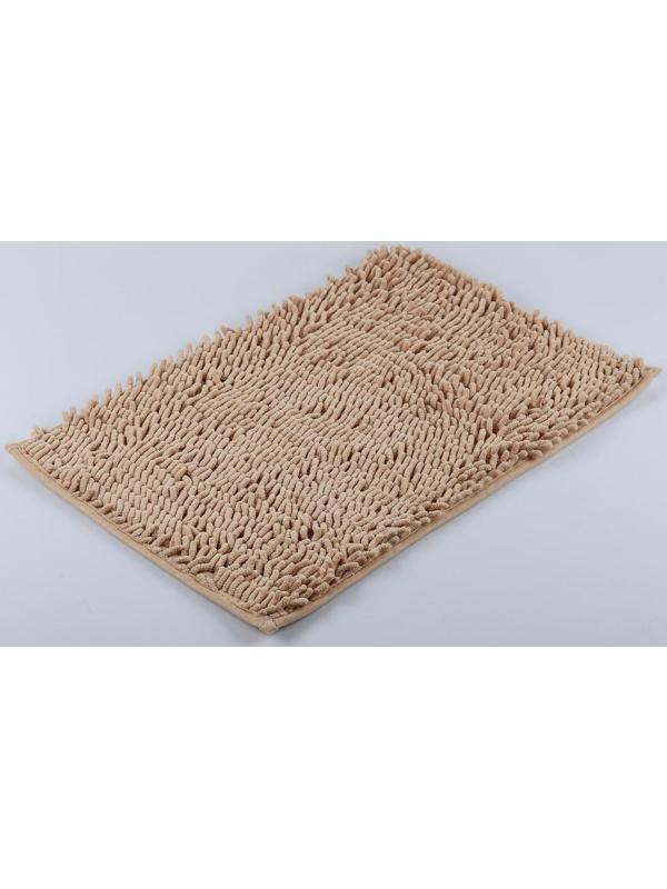 Коврик для ванной Доляна «Букли длинные», 40×60 см, цвет бежевый