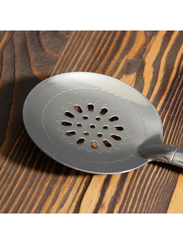 Шумовка для казана узбекская 40см, с деревянной ручкой