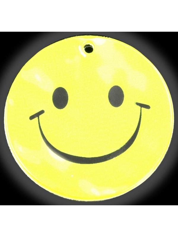 Светоотражающий элемент «Смайлик», двусторонний, d = 5,3 см, цвет жёлтый