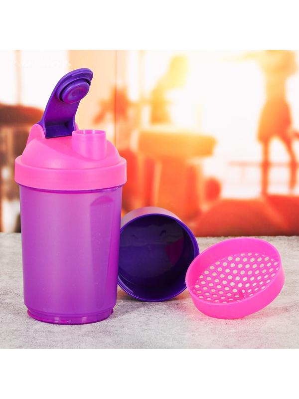 Шейкер спортивный с чашей под протеин, 500 мл
