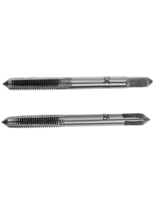 Метчики метрические ручные ТУНДРА, М5 х 0.8 мм, комплект из 2 шт.