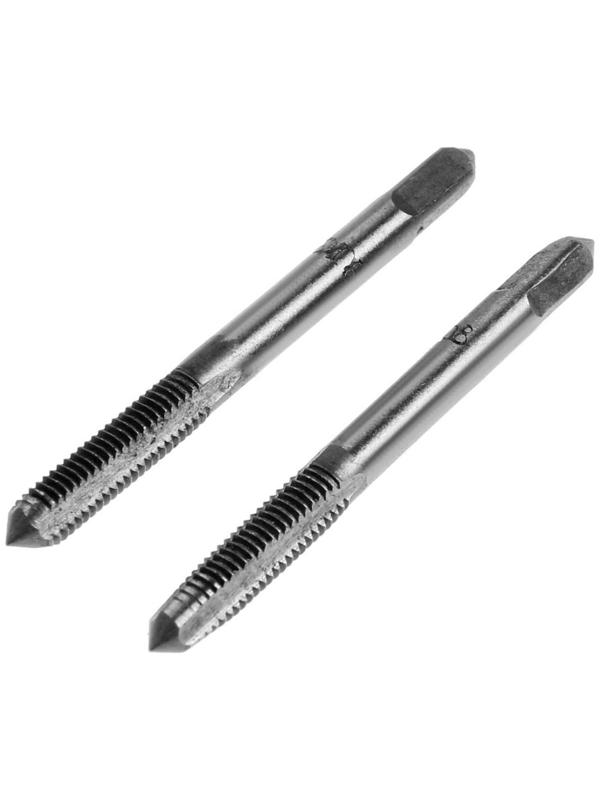 Метчики метрические ручные ТУНДРА, М5 х 0.8 мм, комплект из 2 шт.