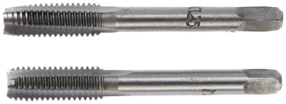 Метчики метрические ручные ТУНДРА, М8 х 1.25 мм, комплект из 2 шт.