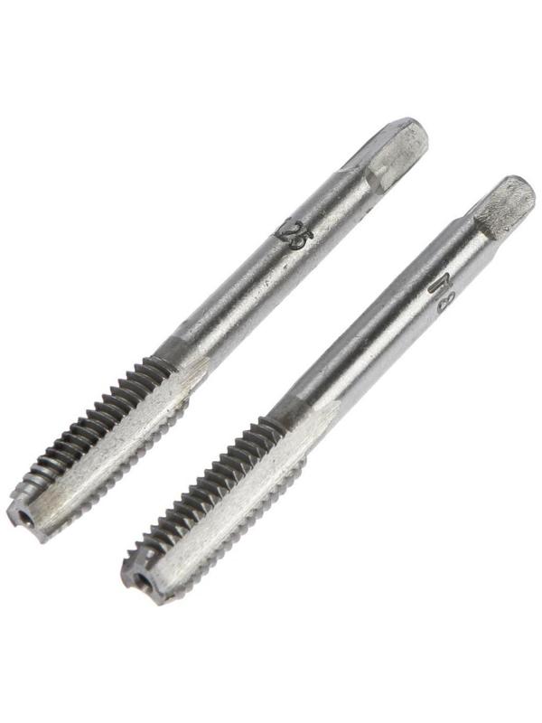 Метчики метрические ручные ТУНДРА, М8 х 1.25 мм, комплект из 2 шт.