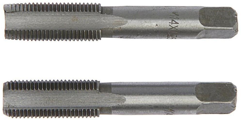 Метчики метрические ручные ТУНДРА, М14 х 1.25 мм, комплект из 2 шт.