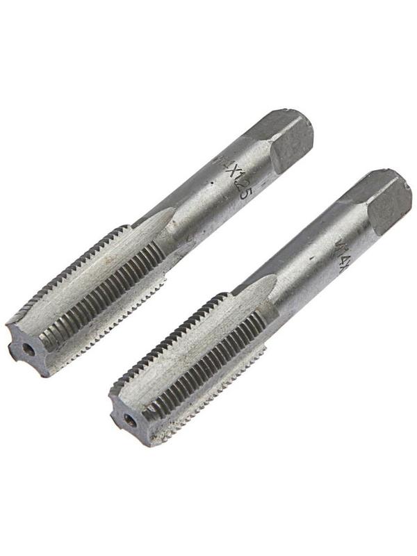 Метчики метрические ручные ТУНДРА, М14 х 1.25 мм, комплект из 2 шт.