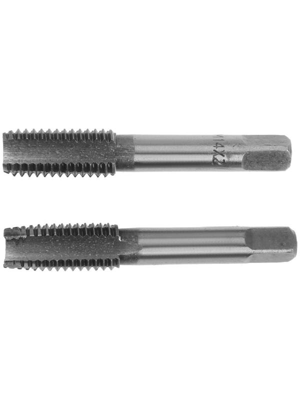 Метчики метрические ручные ТУНДРА, М14 х 2 мм, комплект из 2 шт.