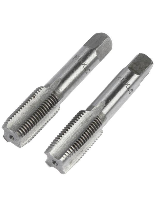 Метчики метрические ручные ТУНДРА, М16 х 1.5 мм, комплект из 2 шт.