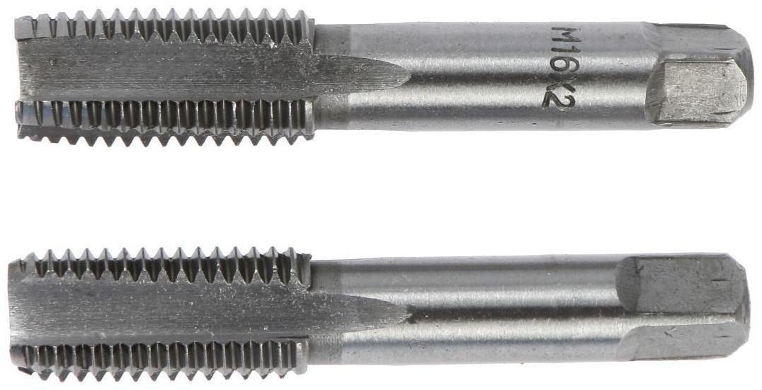 Метчики метрические ручные ТУНДРА, М16 х 2 мм, комплект из 2 шт.