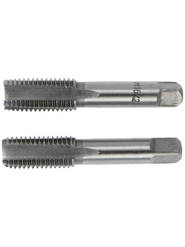 Метчики метрические ручные ТУНДРА, М16 х 2 мм, комплект из 2 шт.