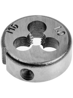 Плашка метрическая ТУНДРА, М6 х 1 мм