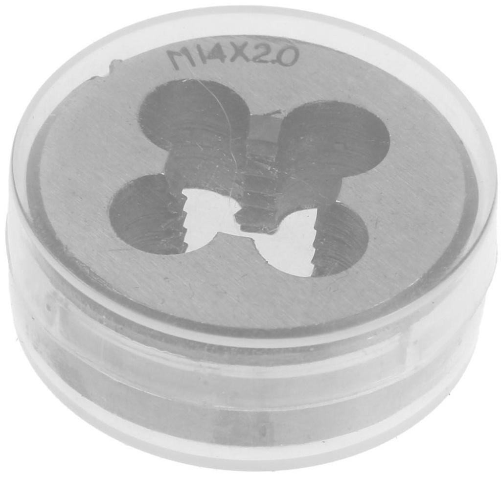 Плашка метрическая ТУНДРА, М14 х 2 мм