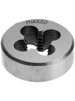 Плашка метрическая ТУНДРА, М14 х 2 мм