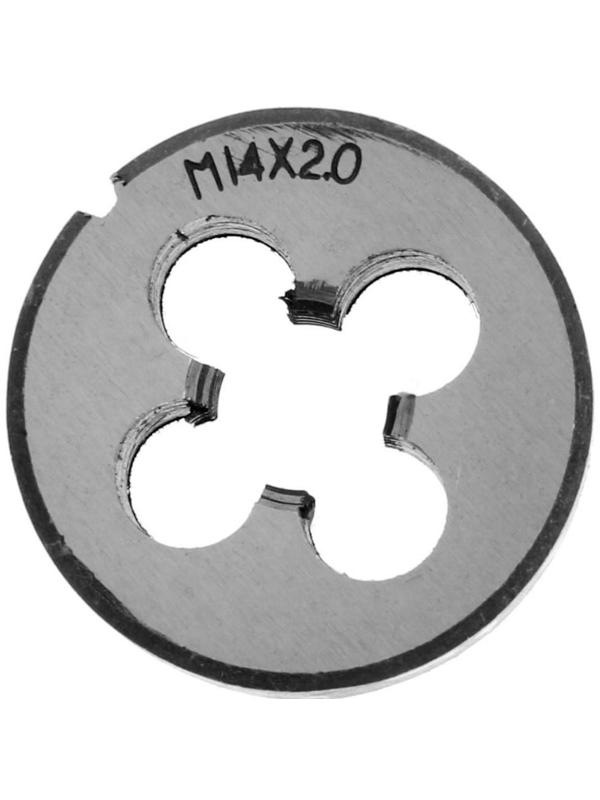 Плашка метрическая ТУНДРА, М14 х 2 мм