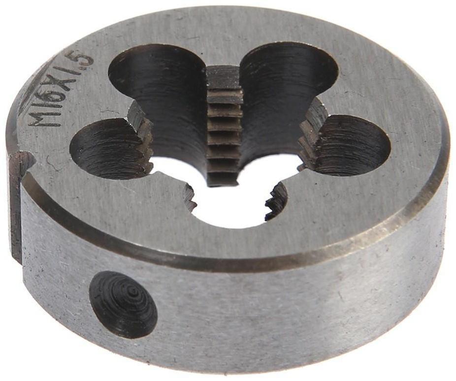 Плашка метрическая ТУНДРА, М16 х 1.5 мм