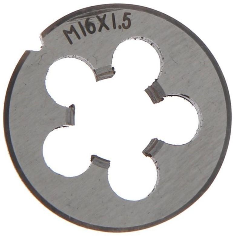 Плашка метрическая ТУНДРА, М16 х 1.5 мм