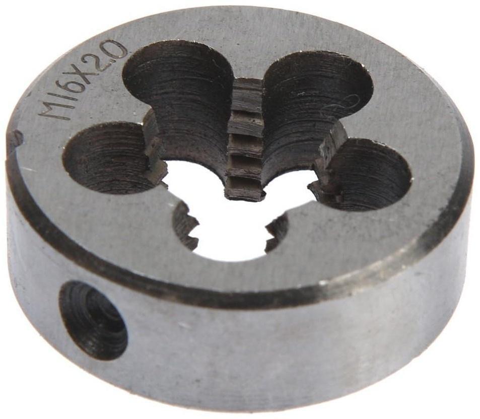 Плашка метрическая ТУНДРА, М16 х 2 мм